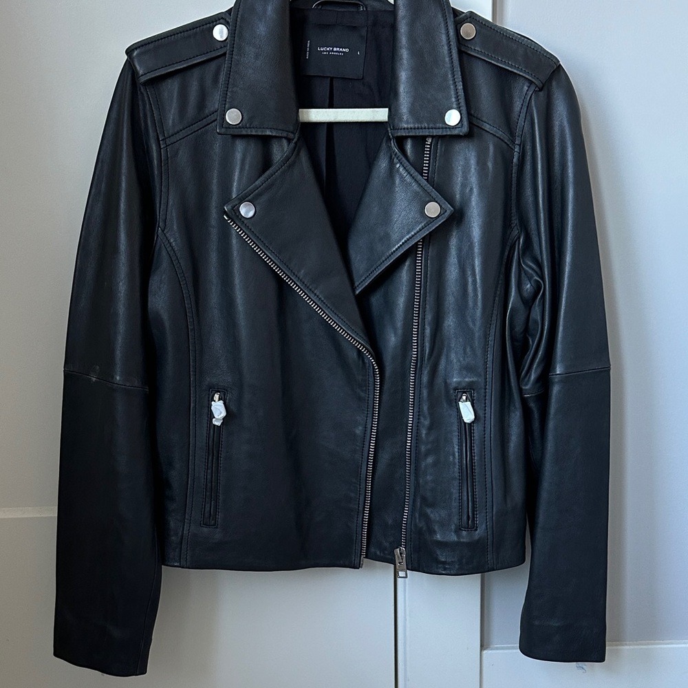 Lucky Brand classic Leather Moto jacket